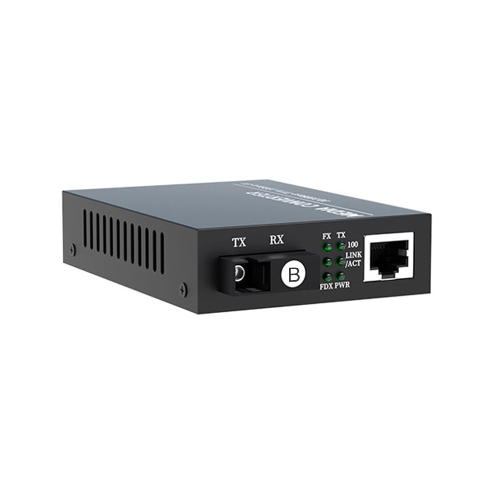 Fiber Media Converter 10/100Mbps Single Mode 20km SC WDM for CCTV
