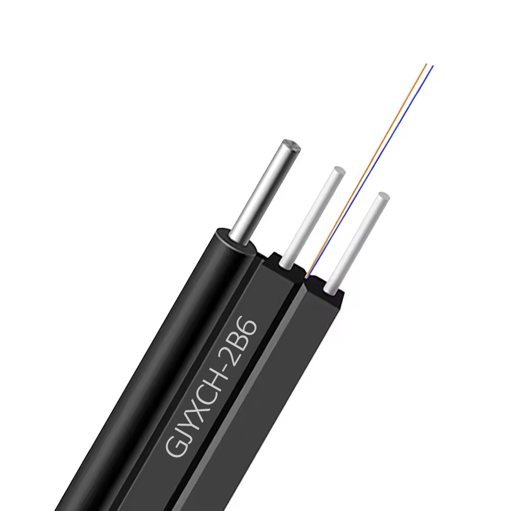 GJYXCH-2B6 3 Steel 2 Core Outdoor Ftth Drop Fiber Optic Cable