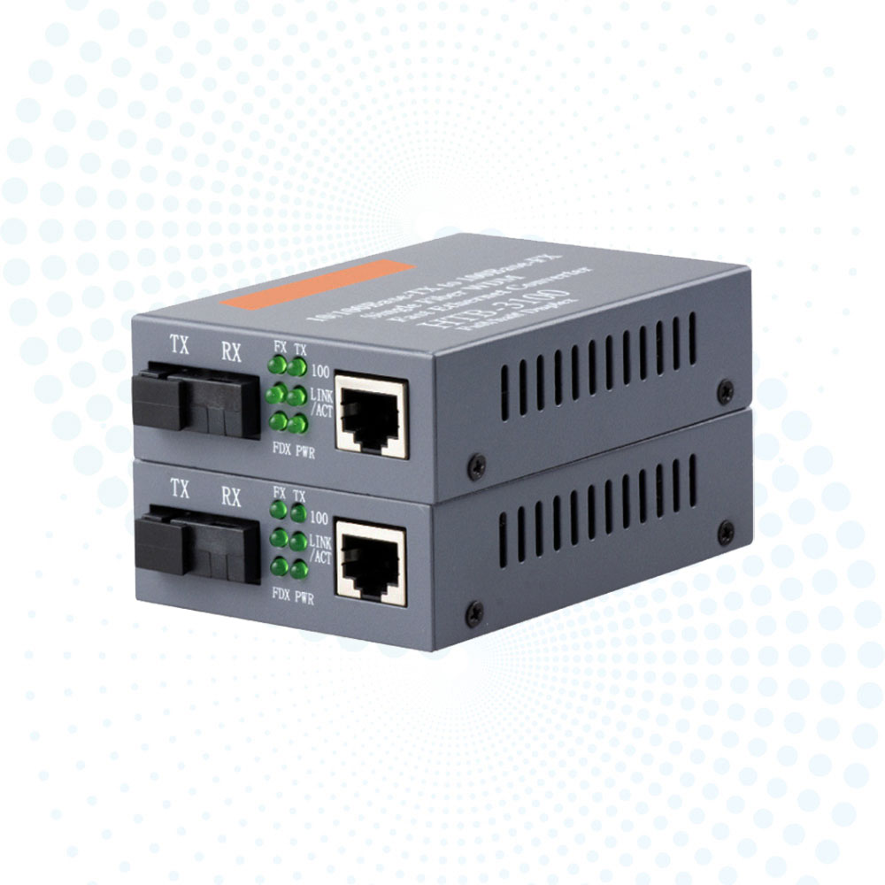 10/100M Fiber Optical Media Converter Single Fiber 25km SC Singlemode HTB-3100AB