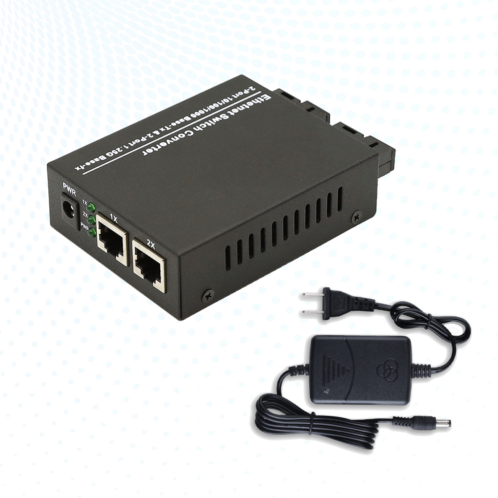 10/10/1000M Fiber Switch 2*1000Base-FX to 2*10/100/1000Base-TX Fiber Mode AB for Network