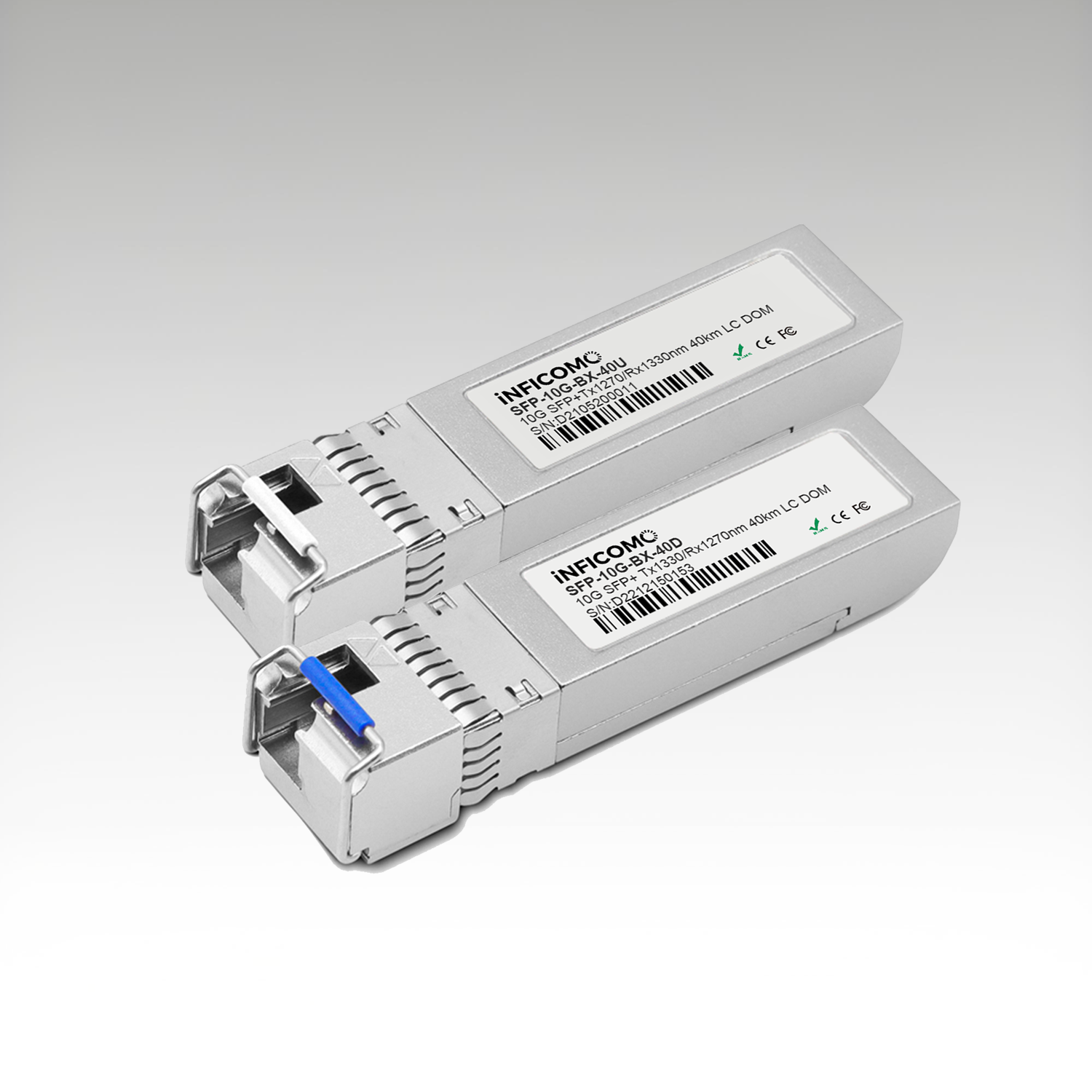2-Year Warranty 10Gbps BiDi SFP+ Module SMF 1270/1330nm 40km LC DDM Fiber Optic Transceiver Module