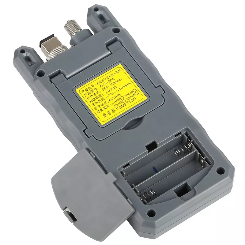 All-in-one Optical Fiber Cable Tester 1mw/10mw Optical Power Meter -70 to +10dbm Visual Fault Locator Gray