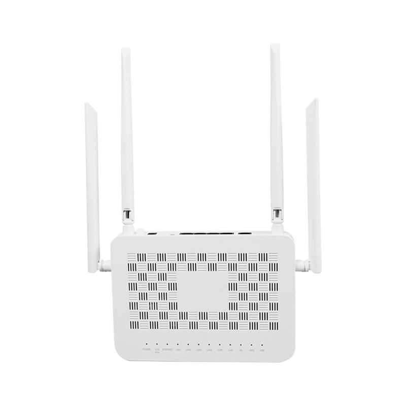 Intelligent XPON 4GE+USB+2.4GHz 5GHz Dual-Band WIFI5 AX1200 Router ONU ONT