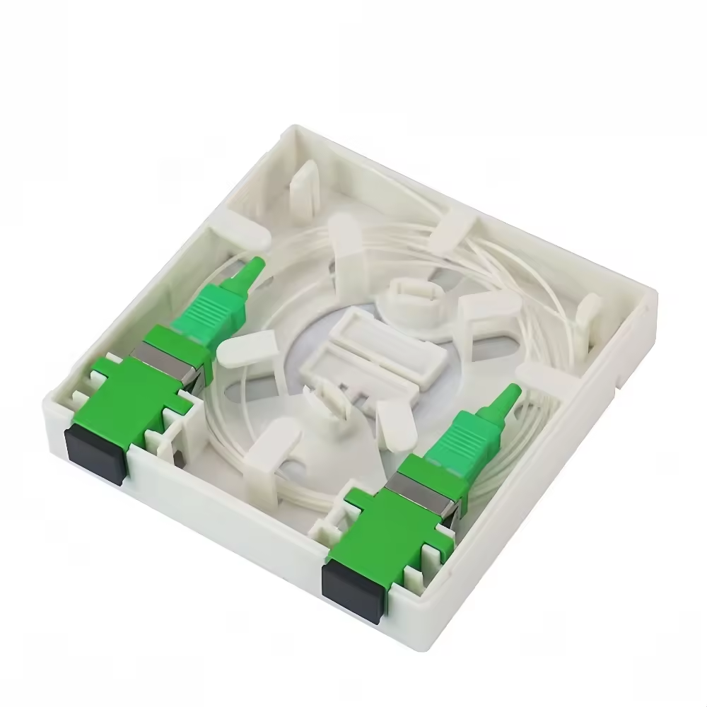 FTTX 86 type Fiber optic Faceplate desk box/terminal box 2 cores Fiber socket panel SC adaptor FTTH Optical Rosette