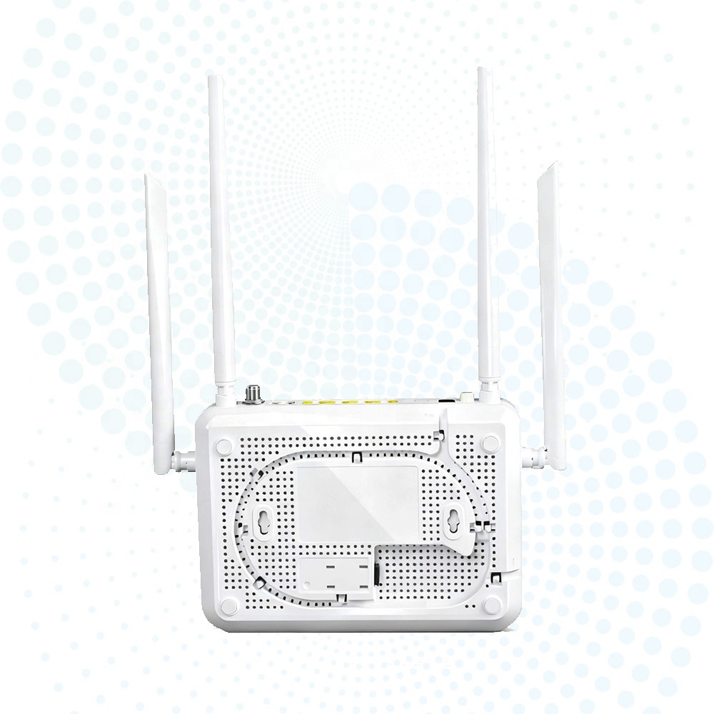 WiFi 6 XPON ONU AX3000 Dual Band 2.5G/5G 4GE 1POTS CATV USB3.0 Fiber Optical ONT Modem for FTTH Solution