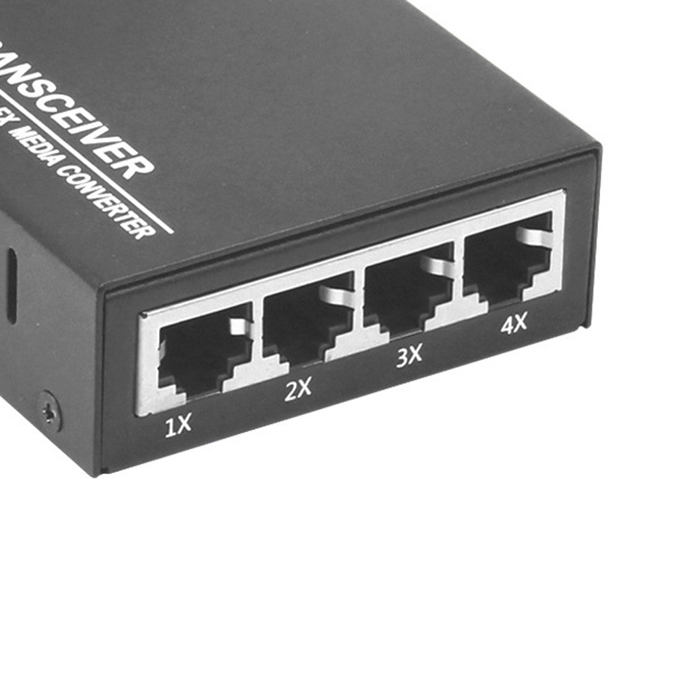 10/100M Single Mode Single Fiber 1 Fiber Port 4 RJ45 Port Fiber Optical to RJ45 Media Converter