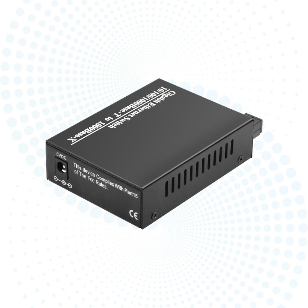 High Quality 2 Port RJ45 Gigabit Fiber Media Converter 10/100/1000Mbps 20km Single Mode for Office Network