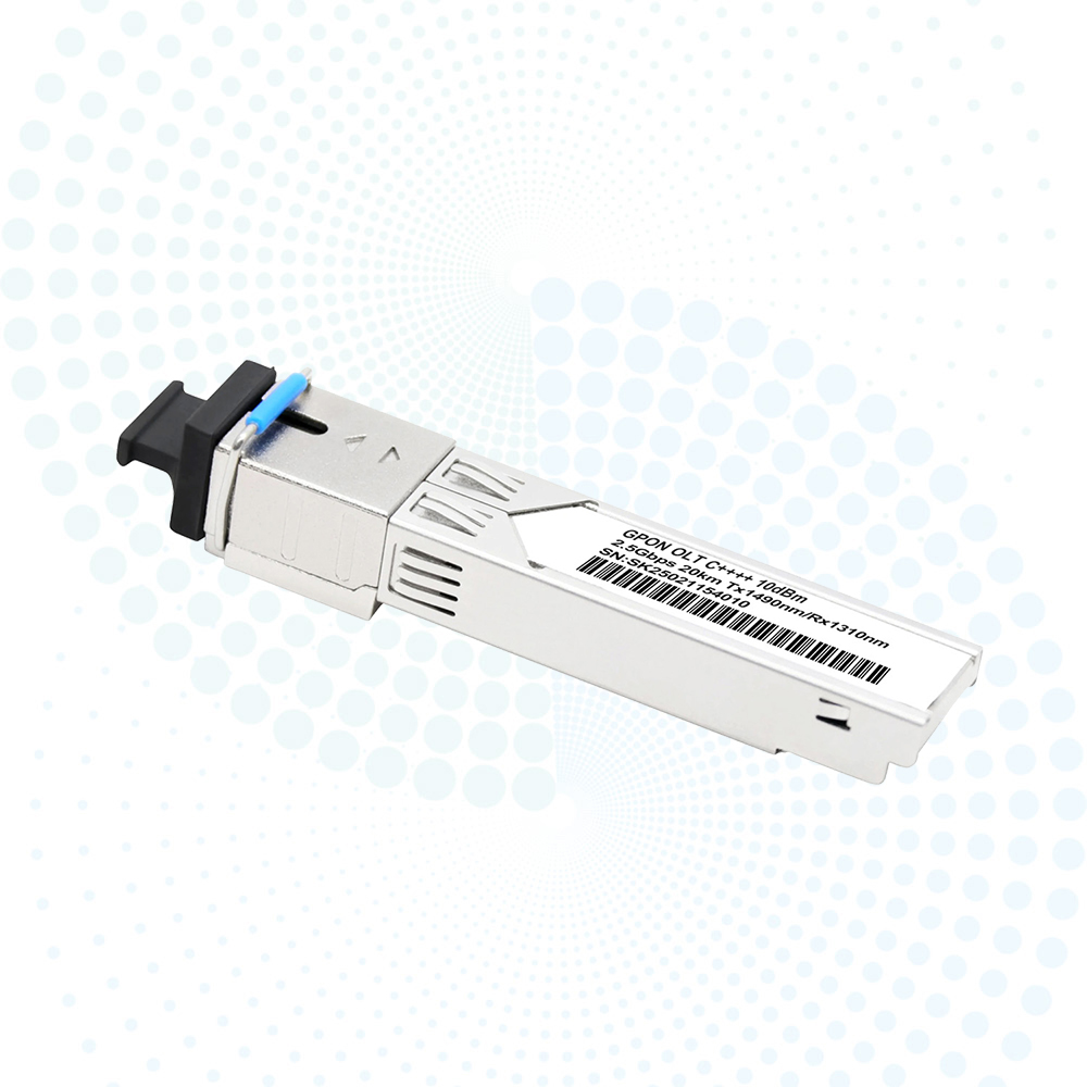 OLT C++++ IP GPON PON Module with 20KM Range 10dbm Power 2.5G Tx1490nm/Rx1310nm FTTH Single Mode Fiber Optic ONU SFP