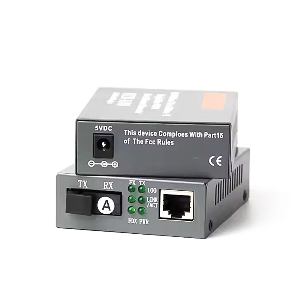 HTB-3100AB WDM Fiber Media Converter 10/100Mbps Self-adaptive 25km Single Mode 1 SC 1 LAN RJ45 A/B Wavelength Pair