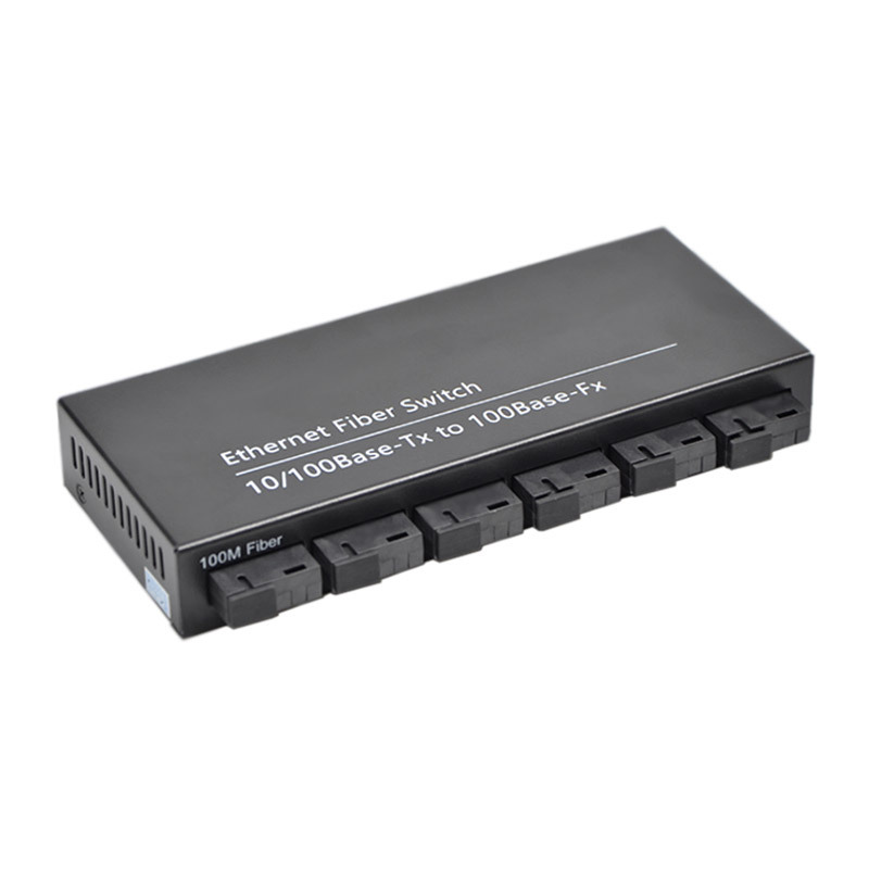Optical Fiber Transceiver 10/100mbps Base 6 Fiber 2RJ45 Lan Port with Ethernet Fiber Media Converter