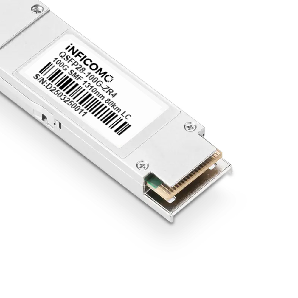 QSFP28 100G 1310nm 80km 100GBASE-ZR4 Duplex LC SMF Fiber Optical Transceiver