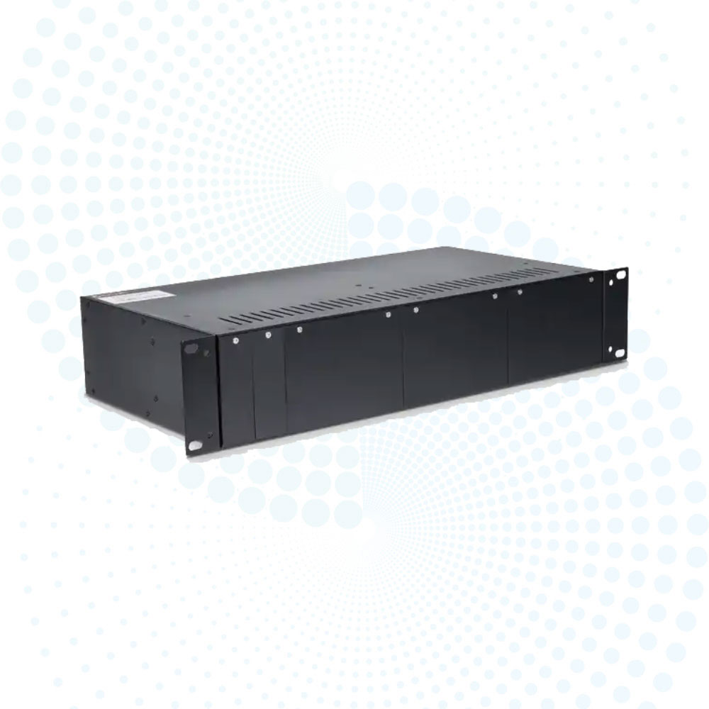 Wide Operating Temperature Range 2U 14 Ports 19 Inch Single Fiber Media Converter Rack Mount Chassis