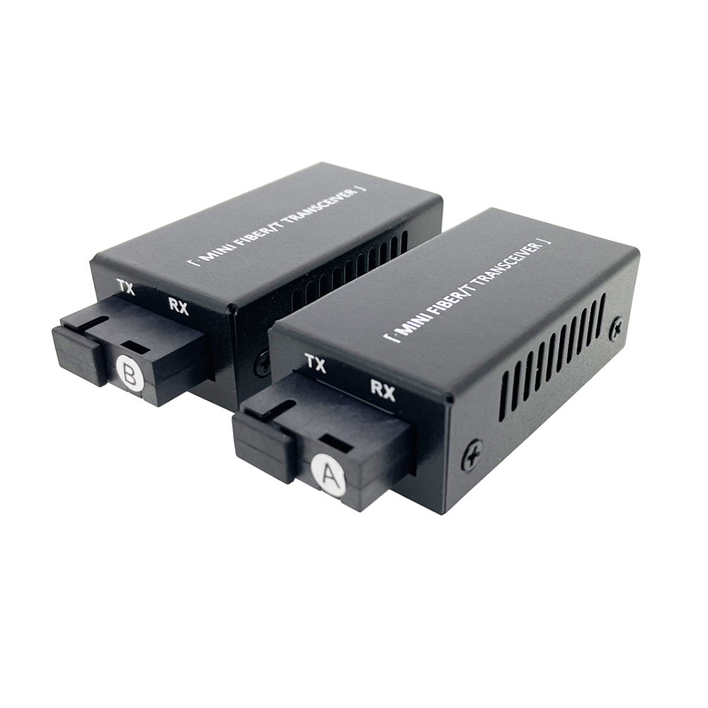 MINI Media Converter 1G Gigabit 10/1000M Base 1SC Fiber Port 1 RJ45 Ethernet Optical Fiber HTB Media Converter Switch
