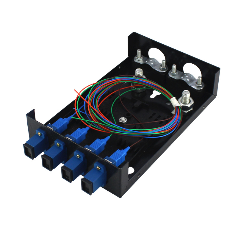 4/8 Port SC FC LC ST Fiber Optic Terminal Box Full Set Splice Box with Pigtail and Flange for FTTH Network