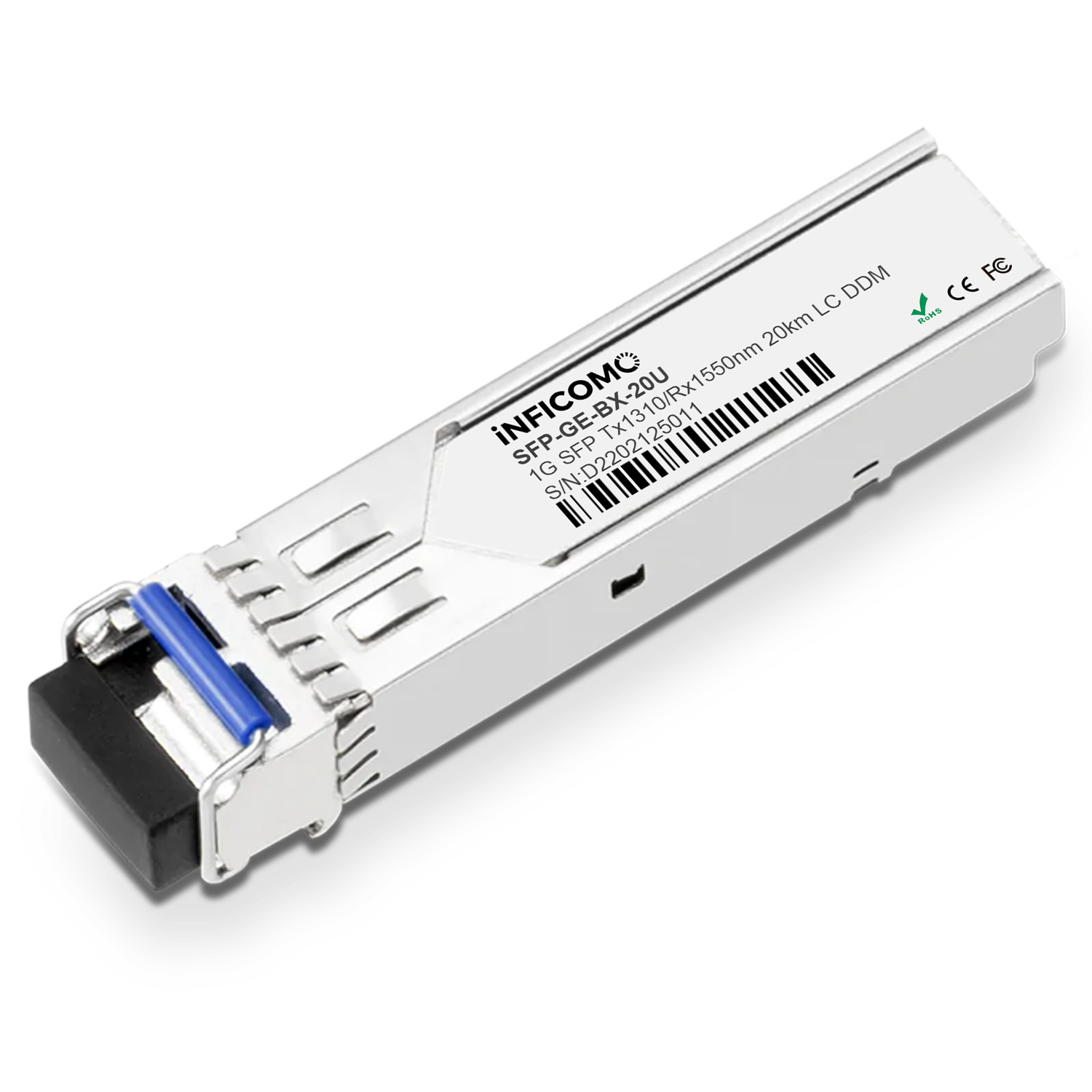 SFP 1.25G Bidi Tx1550nm Rx1310nm Ddm Sc SMF SFP 1000m 20km Bidi Optical Module Compatible Cisco