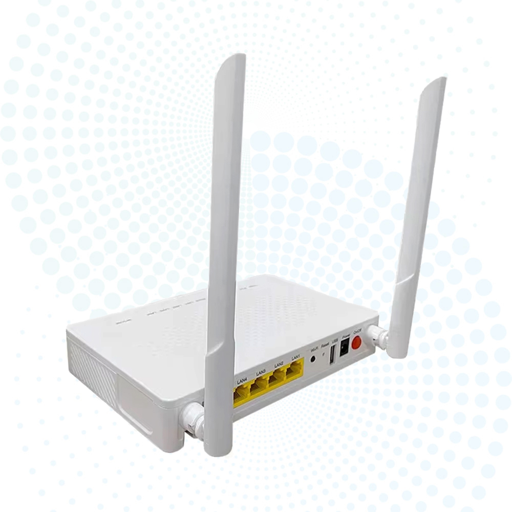FTTH XPON ONU F660 V8 WiFi 1GE+3FE+1POTS+USB ONT Modem with 5dBi Antenna