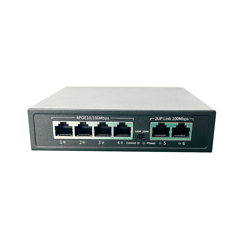 Factory 6 Port Unmanaged Mini POE Switch 4x100M PoE Ports 2x100Mbps Uplink Mini POE Switch for Cctv