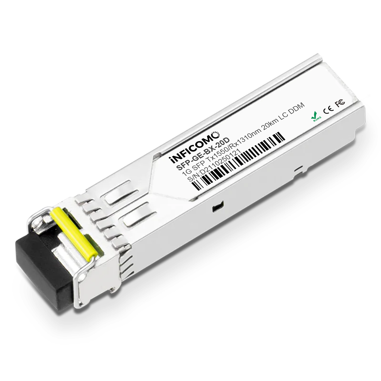 SFP 1.25G Bidi Tx1550nm Rx1310nm Ddm Sc SMF SFP 1000m 20km Bidi Optical Module Compatible Cisco
