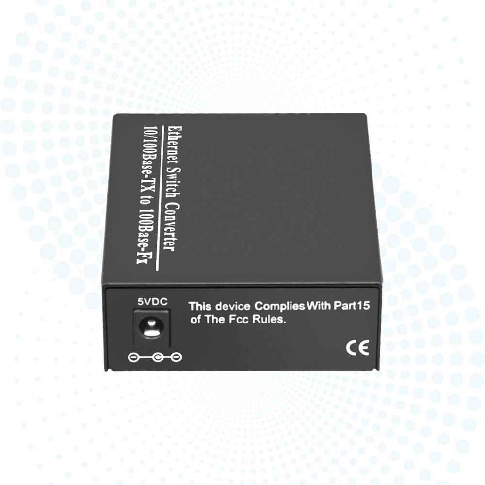 1*100Base-Fx to 2*RJ45 Fiber Media Converter Single Mode 20km SC 10/100Mbps Ethernet Converter DC5V