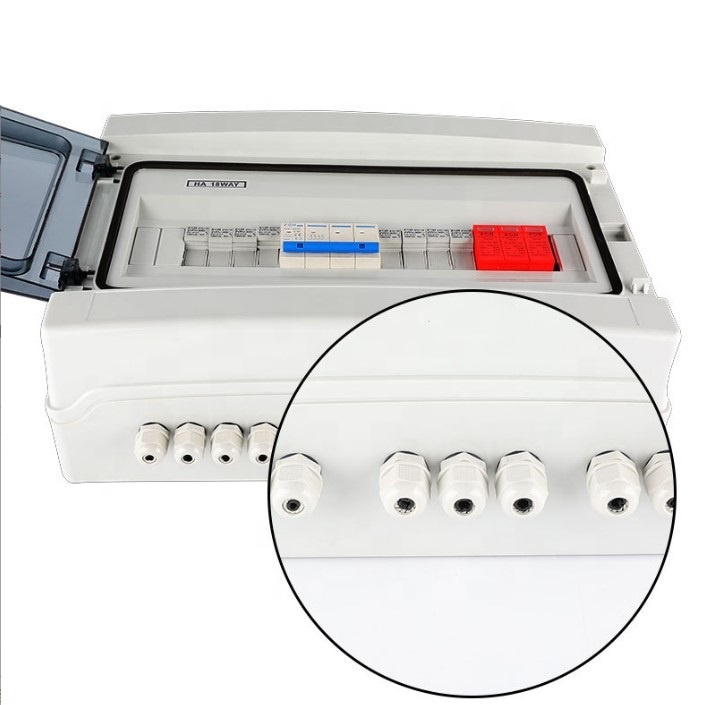 Factory Waterproof IP65 Solar DC Combiner Box 2 4 5 6 8 10 12 16 24 Ways String PV Box