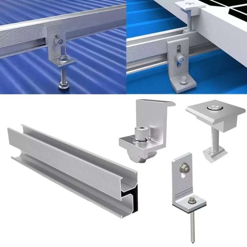 Aluminum Roof Top Pv Photovoltaic Panel Mounting System Kit Solar l Feet with Hanger Bolt