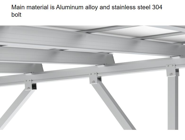 Aluminum Solar Panel Carport Home PV Panels Canopy Frame Roof Kit With Energy Systems Easy Mounting Structure