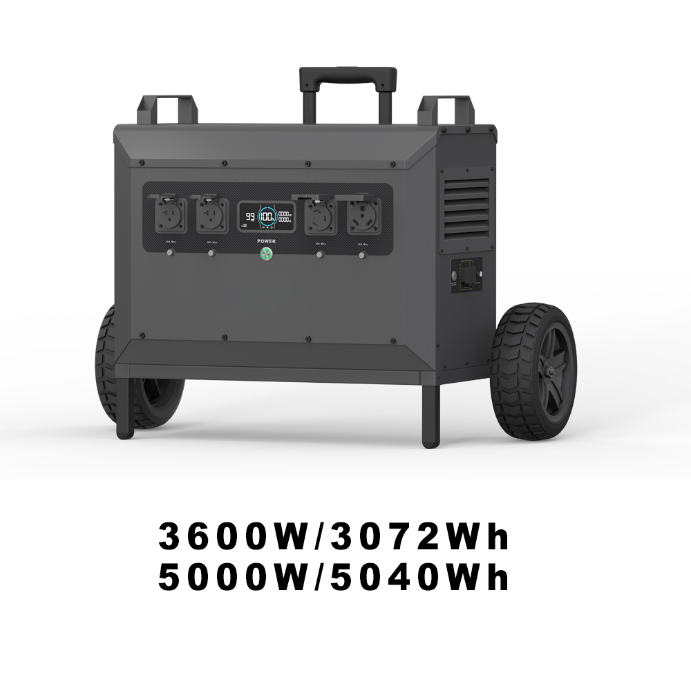 E-Nice Portable Power Station 3-5kW LiFePO4 Solar Panel Car Compatible MPPT Controller Cigar Lighter Easy to Carry