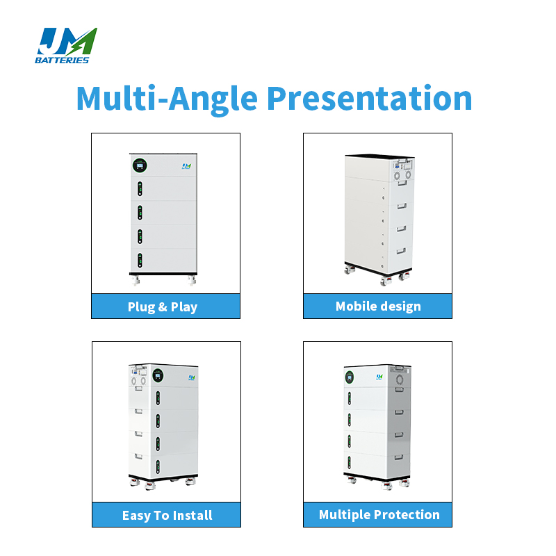 JM 48V All-in-One Stackable Solar Generator Inverter 5kWh/10kWh/15kWh LiFePO4 Battery Home Solar Energy Storage System