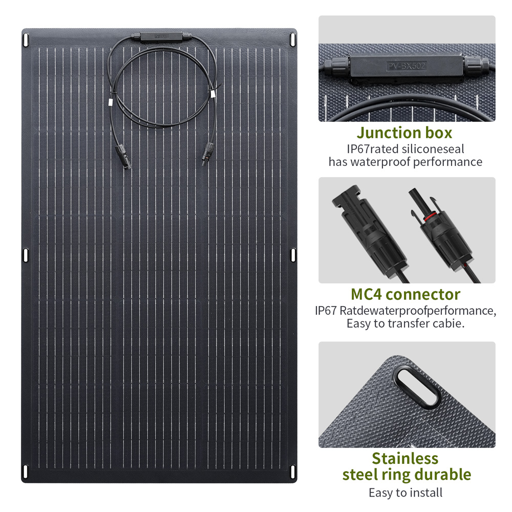 Factory Directly Selling Flexible Solar Panel 100W Sunpower Solar Panel Flexible Solar Energy System Flexible Solar Panel
