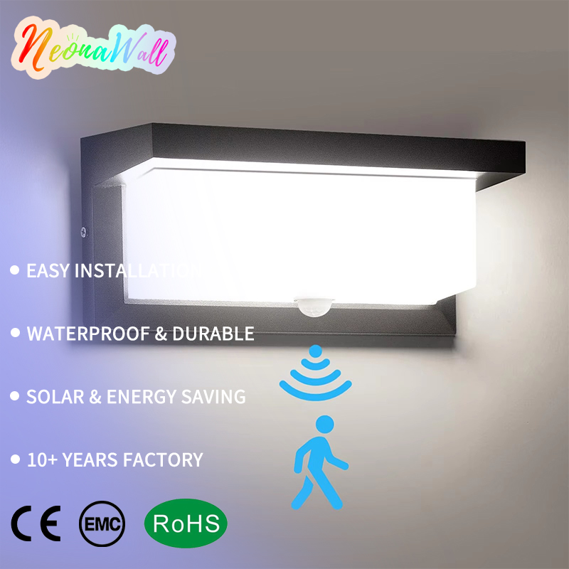 Solar Motion Sensor Waterproof Light, Wireless Ultra-Bright Garden Street Lamp For Villa Patio Walkway