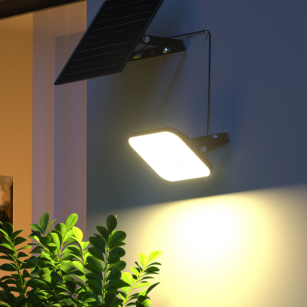 Truly Tested Bright IP65 Waterproof 2 CCT LEAD Factory Real Bright Cube Solar LED Flood Light 1500lm