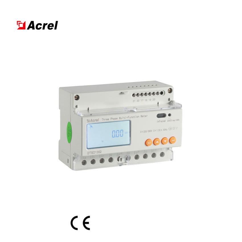 DTSD1352 Three-phase Multi-electric Parameter Measurement Photovoltaic Inverter Anti-reverse Current Energy Meter DO/DI 3x10(80)