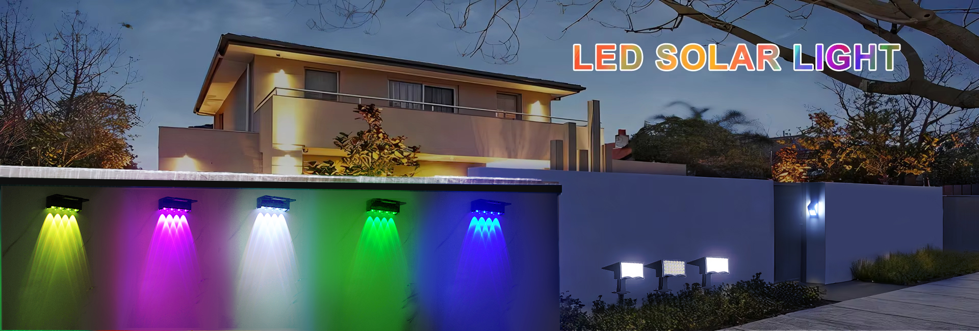 Outdoor Waterproof LED Solar Wall Lamp