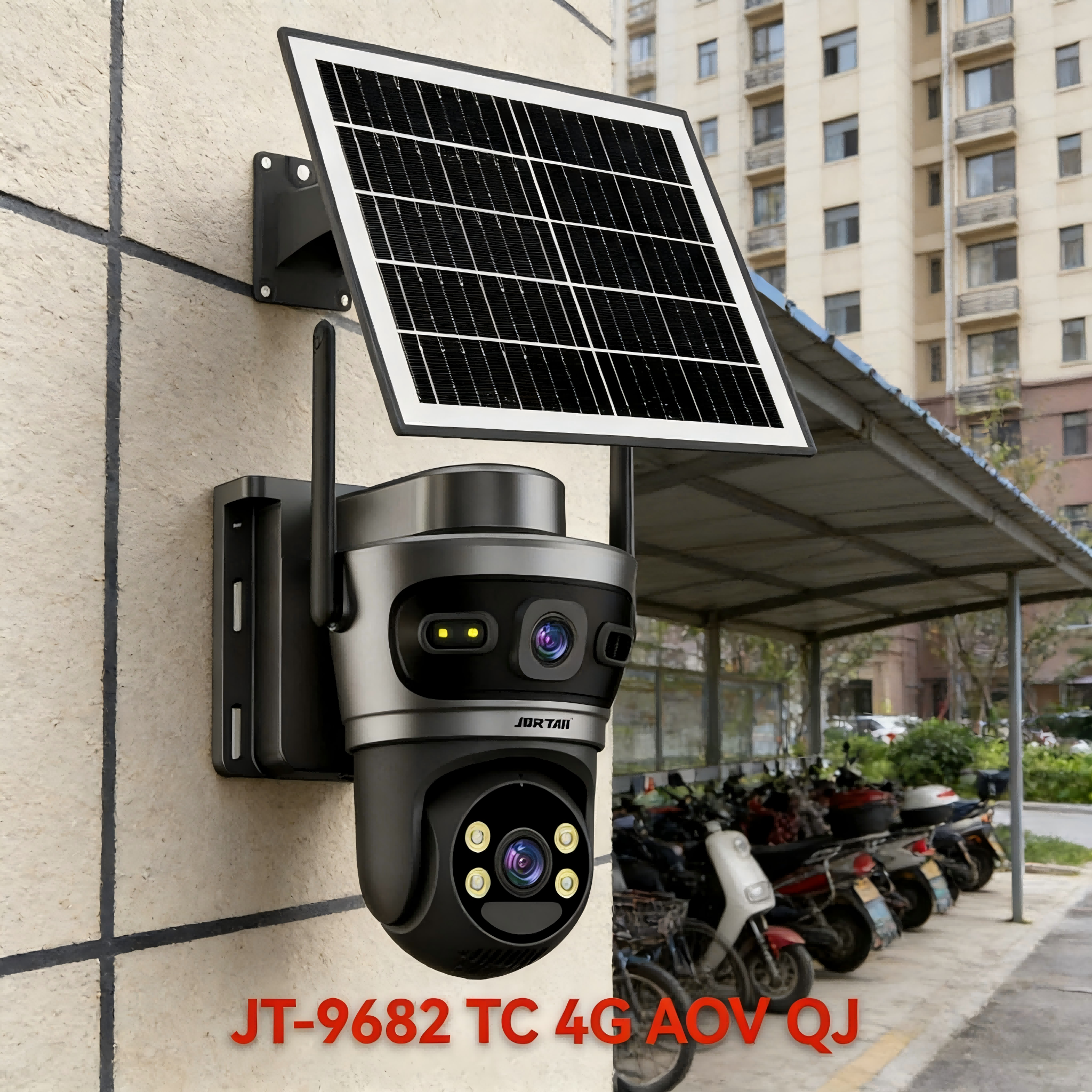 AOV 4G Solar Powered Network Camera Full Color Night Vision With Wide Angle SD Card Recording Motion Detection Two-Way Audio
