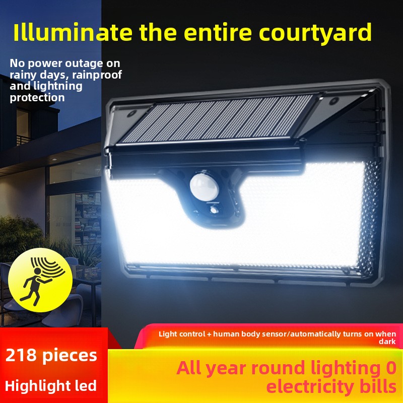 Wireless IP65 Waterproof Solar Motion Sensor Outdoor Lights Solar Motion Outdoor Security Lights Solar Powered Floodlight