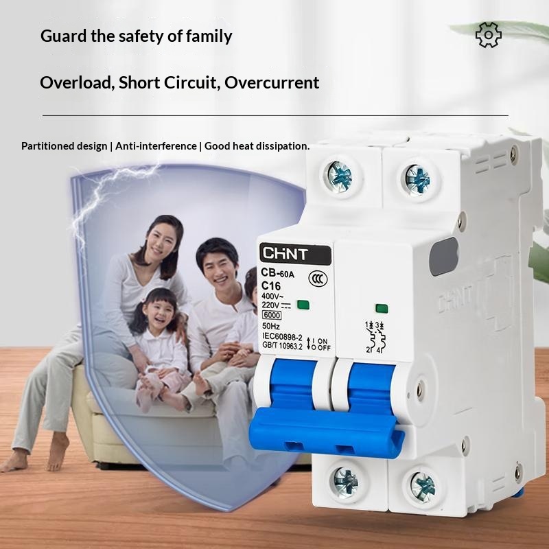 CHINT 125A DC220V DC MCB 1P 2P 125A Solar Circuit Breaker For Photovoltaic PV Inverter System Protection IEC Certified