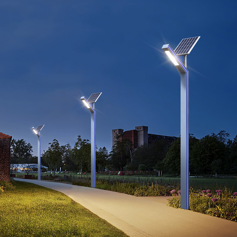 Custom 4 5 6 Meters Solar Garden Light Outdoor Aluminum Profile Landscape Light Solar Parking Lot Lighting Pole