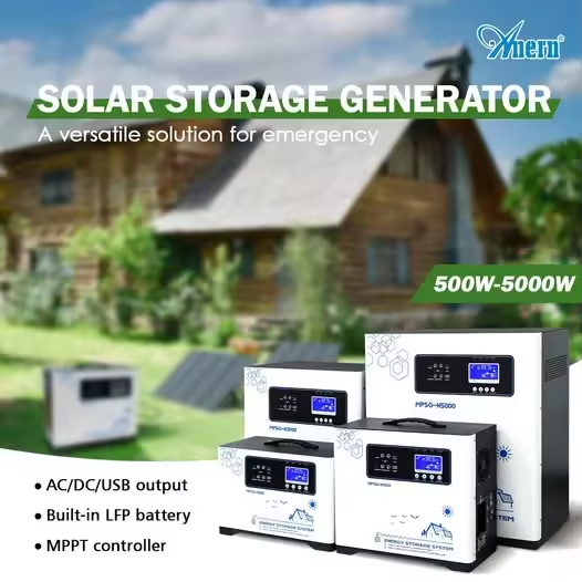 Portable Solar Power Station 500w 1000w 3000w 110V 220V Backup Emergency Lithium Battery 5000w Solar Generator For Home