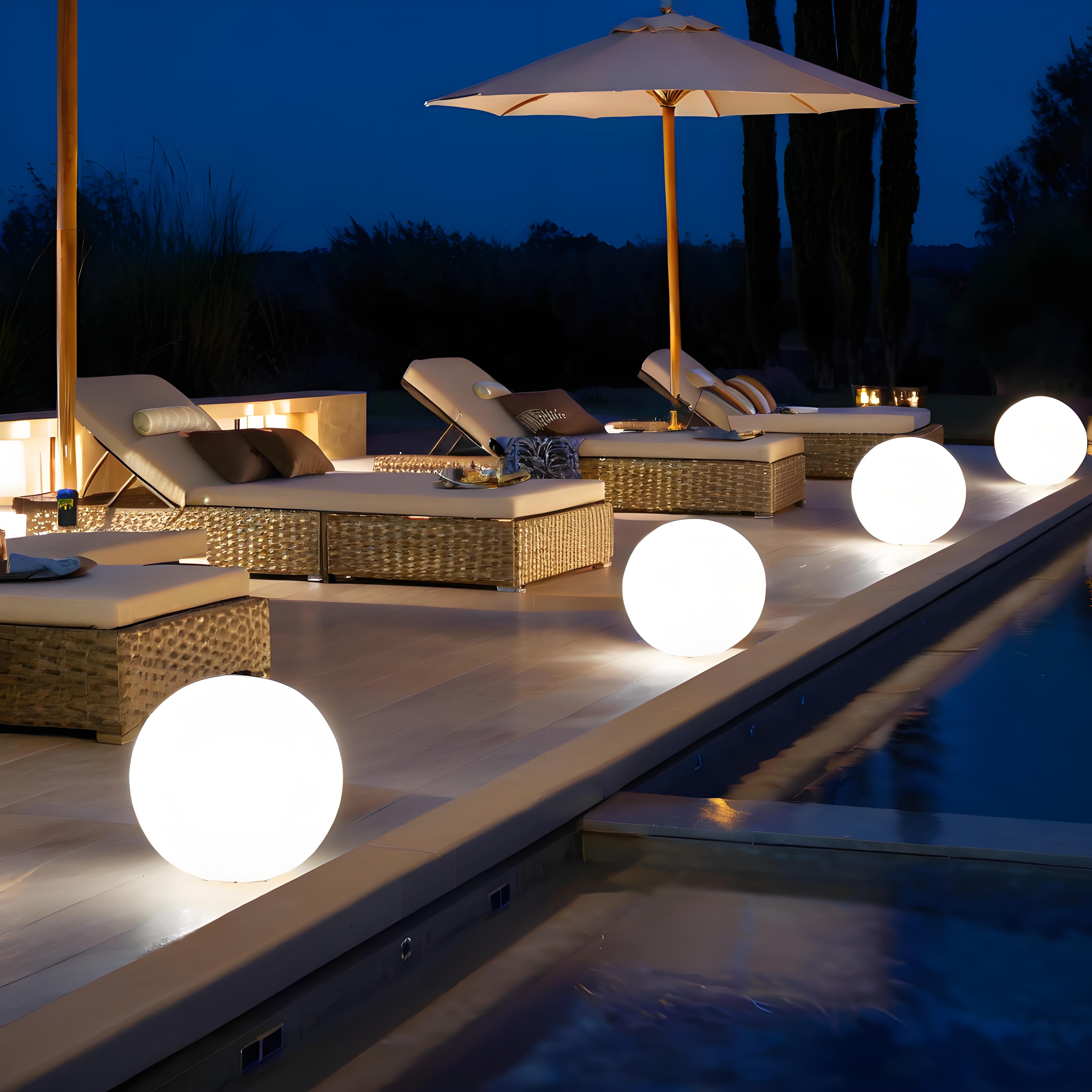 Waterproof IP65 Rechargeable Led Color Changing Solar Ball LED Decorative Light for Outdoor Garden Beach