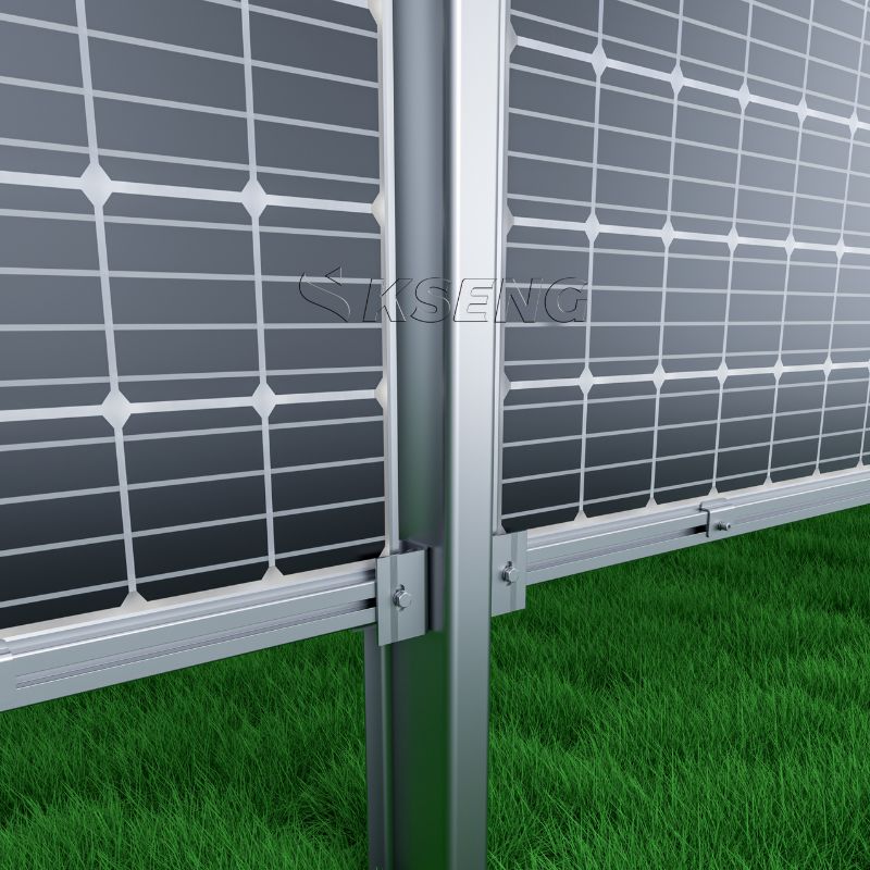 High Stability Bifacial Solar Panel Fence Vertical Structure Modern Fence Design For Energy And Space Efficiency