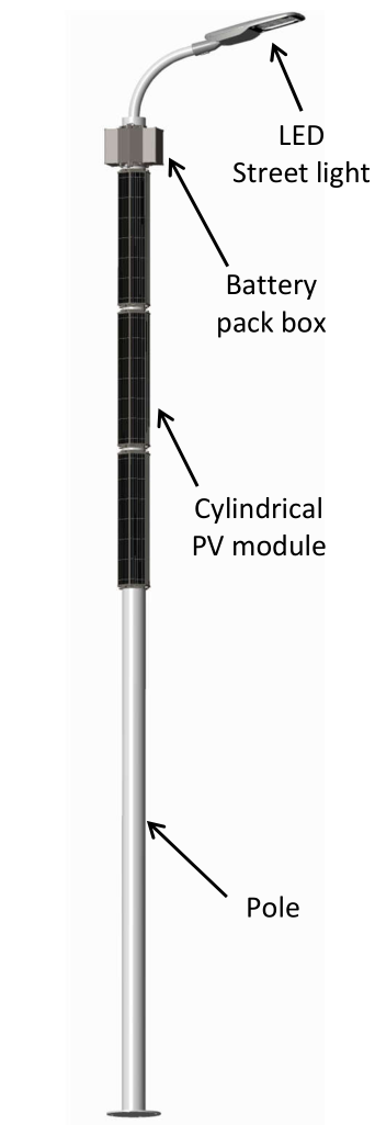 DC/AC Hybrid LED Solar Street Light 12 Hours Full Brightness IP66 Outdoor Lighting for Highways and Roads