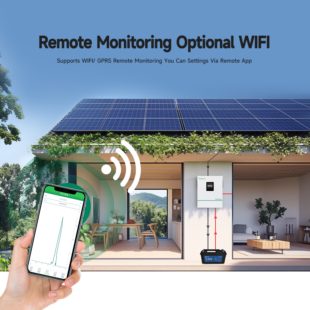 6.2Kw10KW48V High Frequency Hybrid Solar Inverter Smart Dual Output Hybrid Solar Inverter With Mppt Support Wifi Solar Inverter