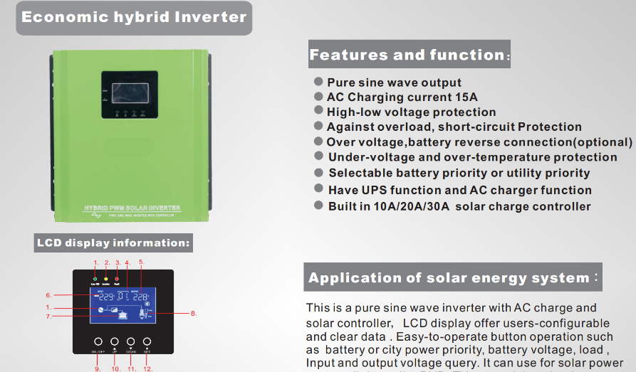 Inverter Off Grid Solar Inverter Mppt 3.5kw 5kw Inverter Power Supply