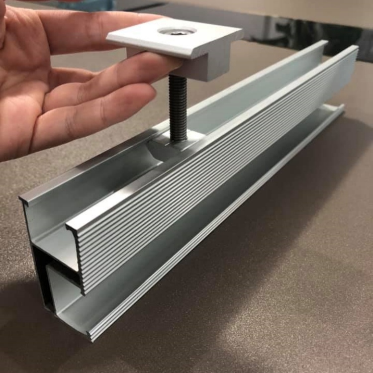 Solar Panel System Aluminum Mount Rail Solar Mounting System Roof Rail Solar Panel Rail Splice for Solar Panel