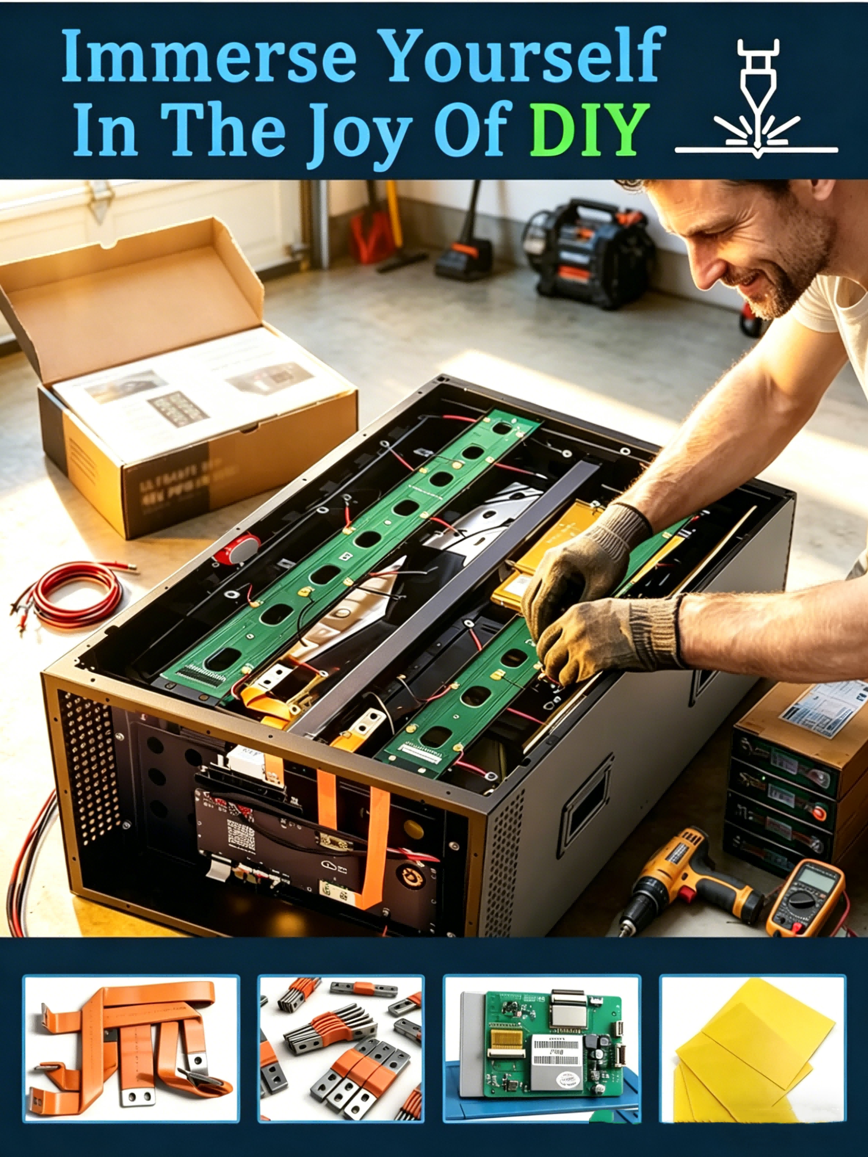 Solar Home Energy Storage LiFePO4 Battery Case DIY Kit