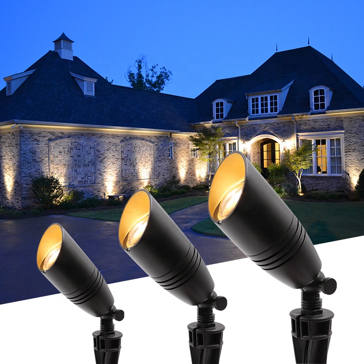 Landscape Lighting Low Voltage Decorative Spike Light Black Waterproof 12V Outdoor Up Tree Garden Lawn Spotlights