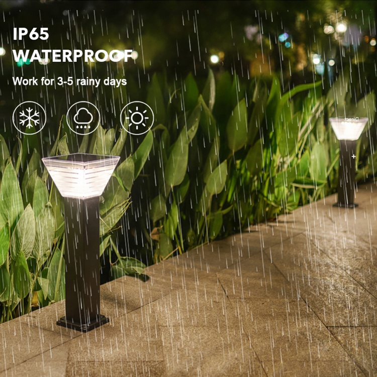 Aluminum Solar Powered Pathway Light 5W Outdoor Landscape Light IP65 Waterproof Solar Bollard Light