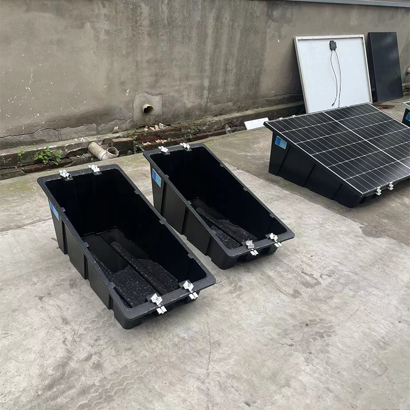 Easy Installation HDPE Plastic ABS 10KW Flat Roof Ballast Solar Mounting Bracket Solar Panel Mounting FlatRoof Support Structure