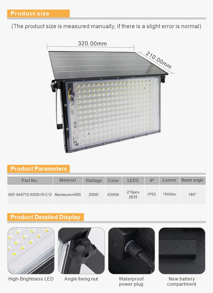 Solar LED Flood Light Features