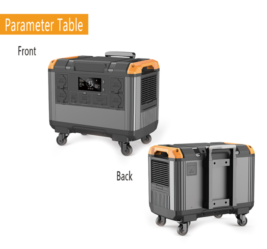 Home Emergency Lifepo4 Lithium Ion Battery 1000w 2000w 3000w Solar Mobile Power Station Portable